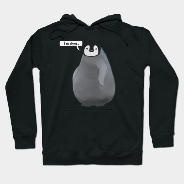 Grumpy Penguin Hoodie by awesomesaucebysandy